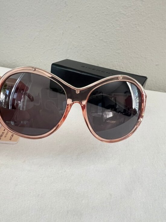 New Authentic Givenchy SGV882 COL.0927 Italy Transparent Pink Sunglasses Shades main image 8